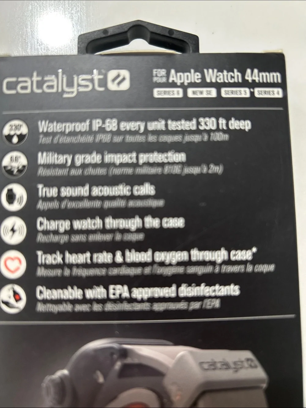 Catalyst Protective Waterproof Case for Apple Watch 44mm — Black